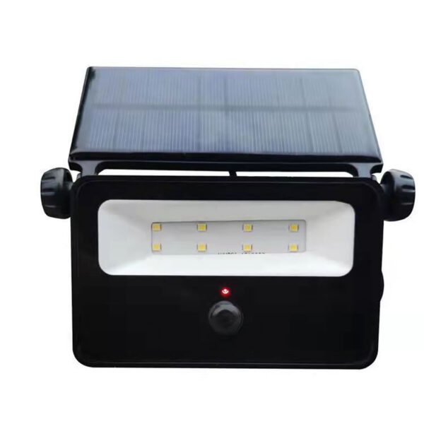 Austeknis Small Solar LED Wall Lamp with PIR Motion Sensor and Rotatable Solar Panel